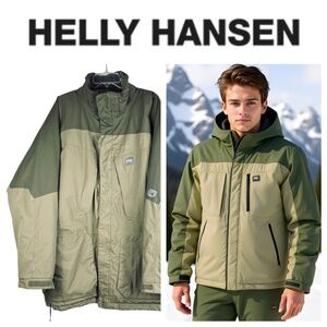 Helly Hansen Jacket Parka Coat Mens XXL 2XL Green Ski Snowboard Helly Tech